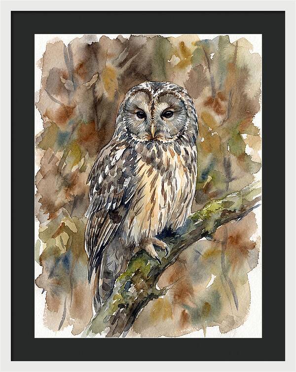 Ural Owl Perched Gracefully