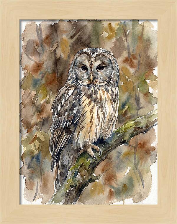 Ural Owl Perched Gracefully