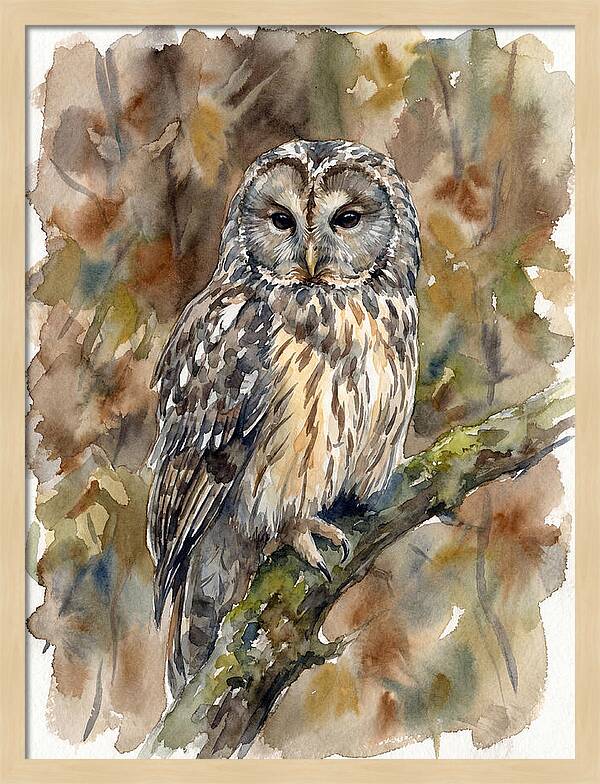 Ural Owl Perched Gracefully