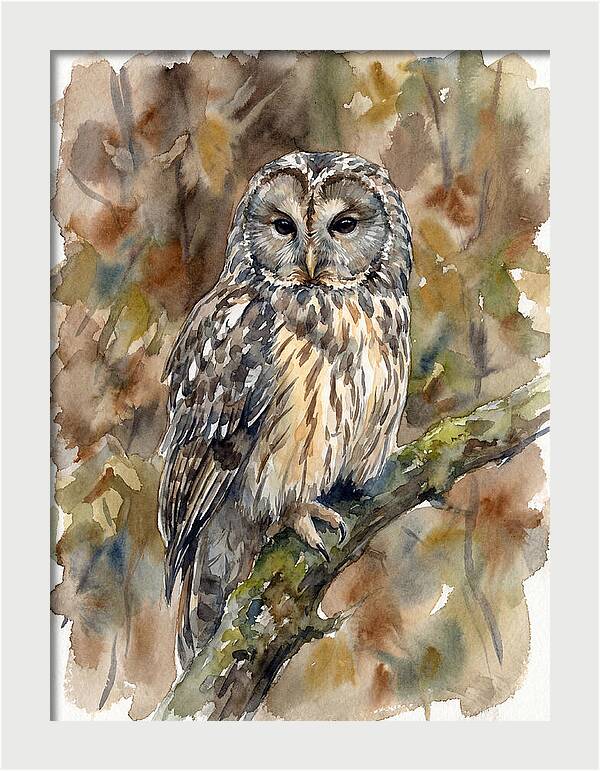 Ural Owl Perched Gracefully