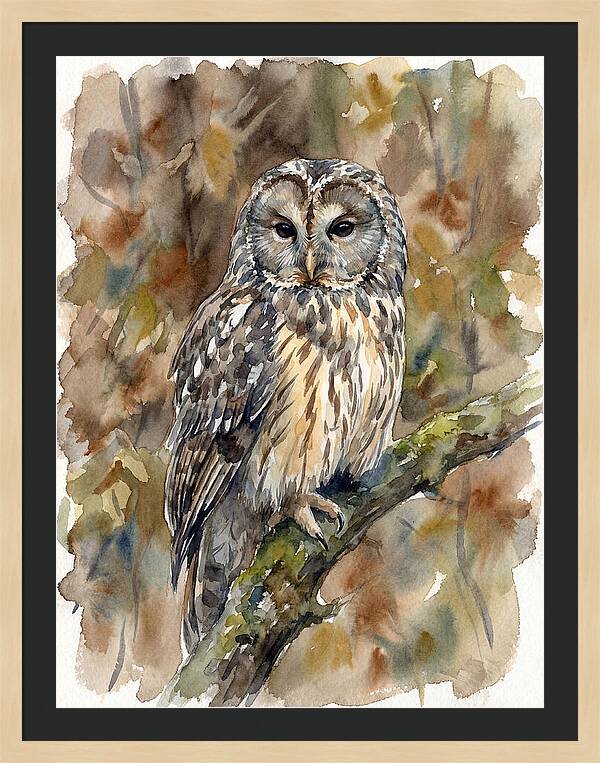Ural Owl Perched Gracefully
