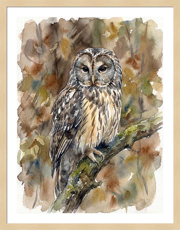 Ural Owl Perched Gracefully