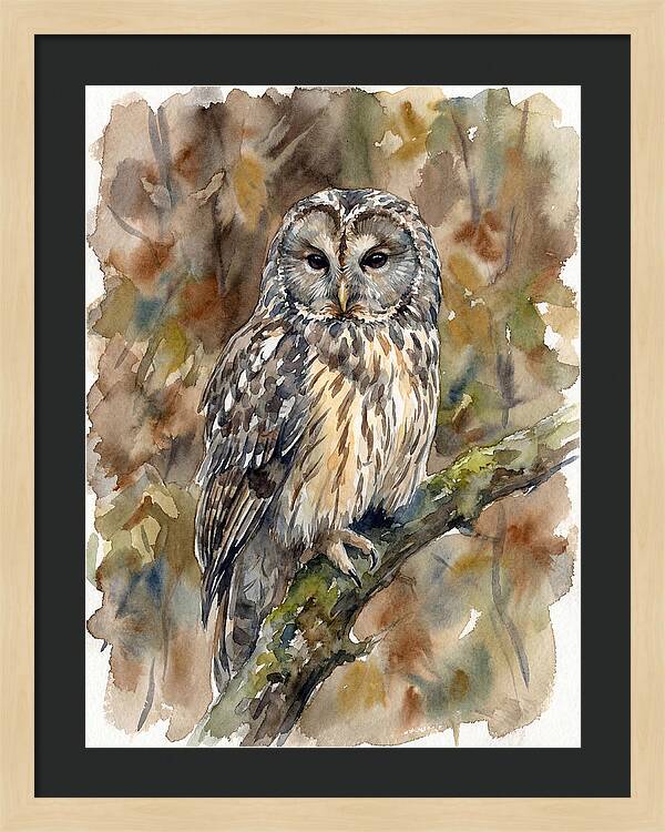 Ural Owl Perched Gracefully