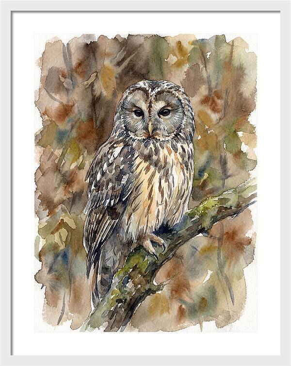 Ural Owl Perched Gracefully
