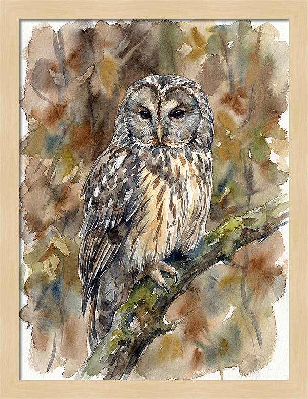 Ural Owl Perched Gracefully