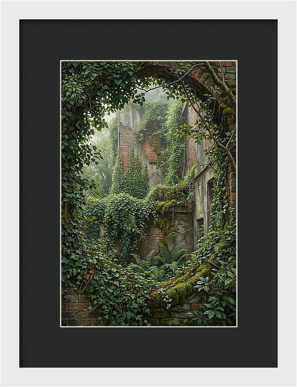 Urban Greenery Embracing Ruins
