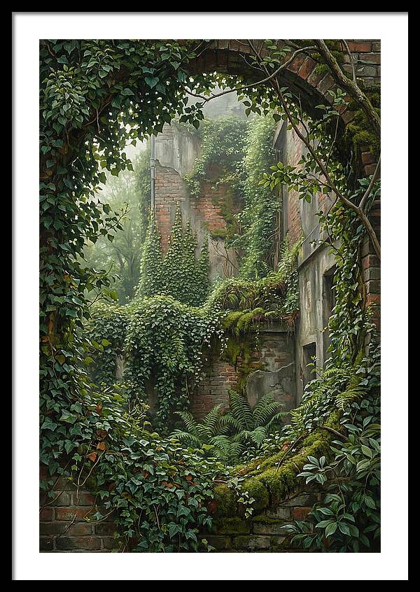 Urban Greenery Embracing Ruins