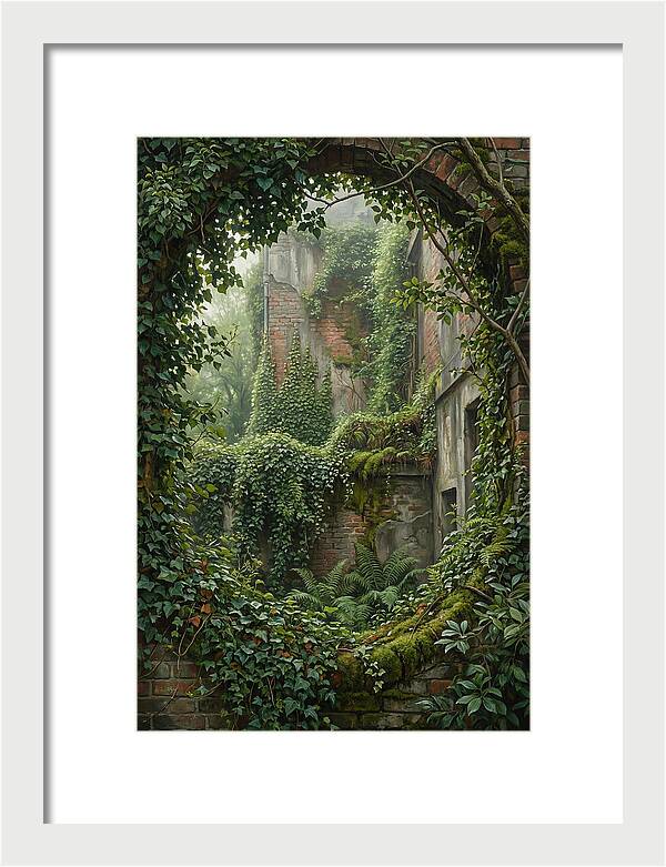 Urban Greenery Embracing Ruins