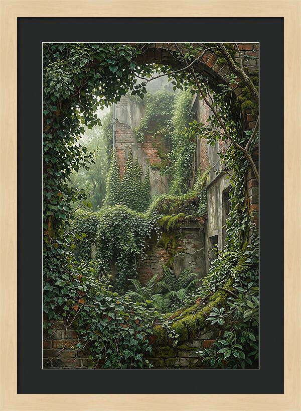 Urban Greenery Embracing Ruins