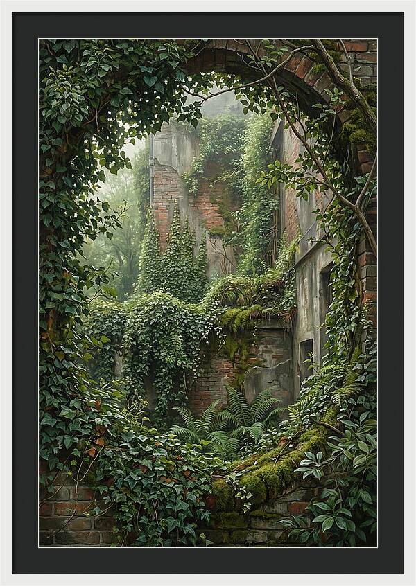 Urban Greenery Embracing Ruins