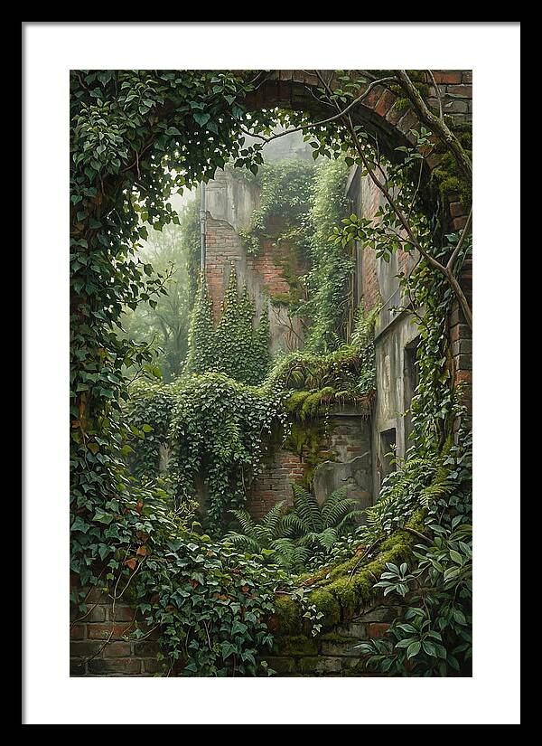 Urban Greenery Embracing Ruins