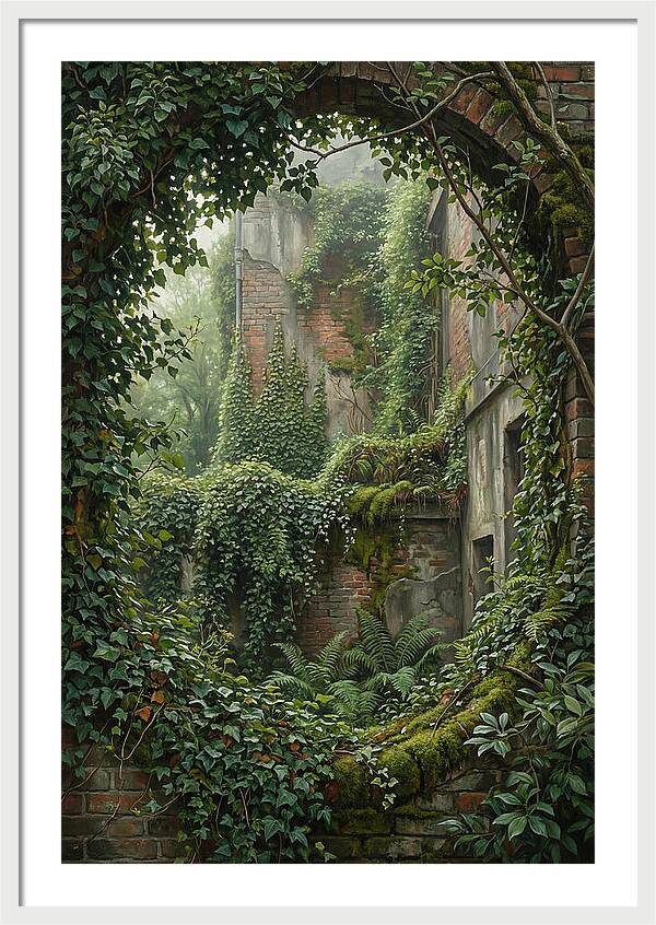 Urban Greenery Embracing Ruins