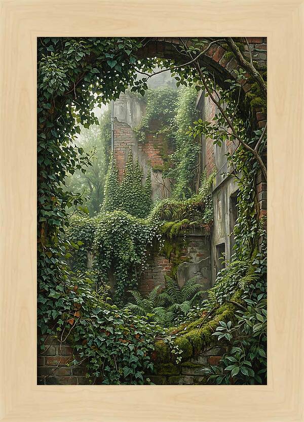 Urban Greenery Embracing Ruins