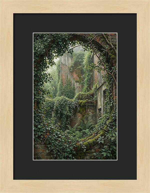 Urban Greenery Embracing Ruins