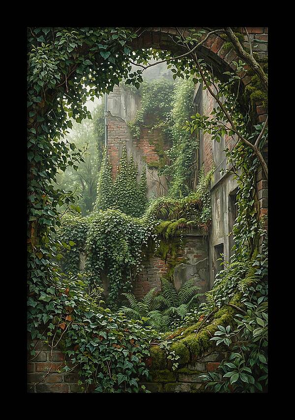 Urban Greenery Embracing Ruins