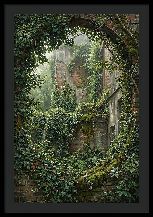 Urban Greenery Embracing Ruins