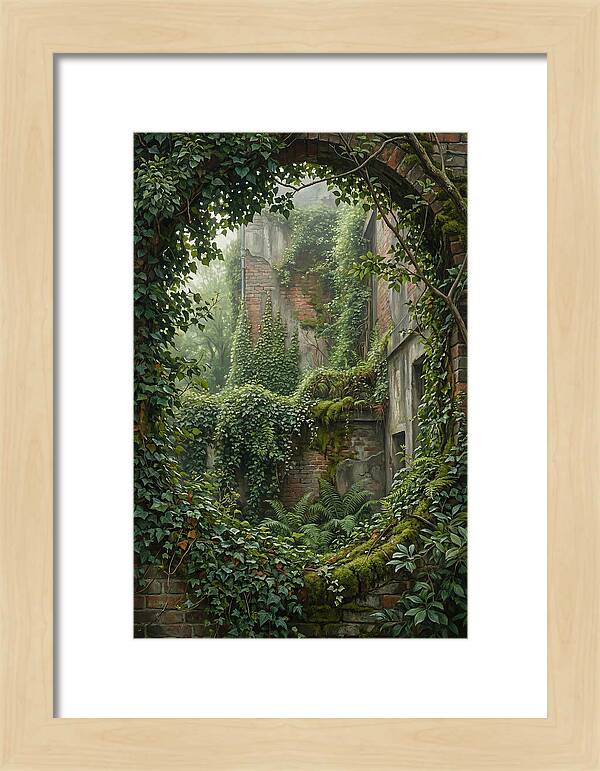Urban Greenery Embracing Ruins