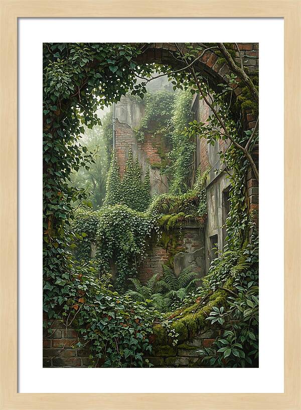 Urban Greenery Embracing Ruins