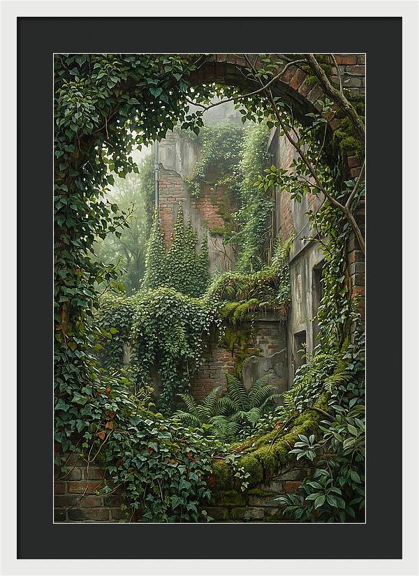 Urban Greenery Embracing Ruins