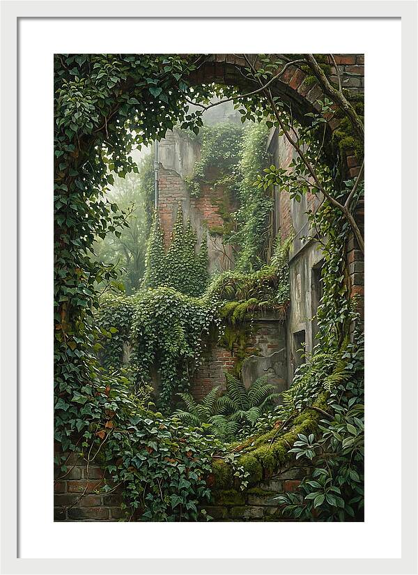 Urban Greenery Embracing Ruins