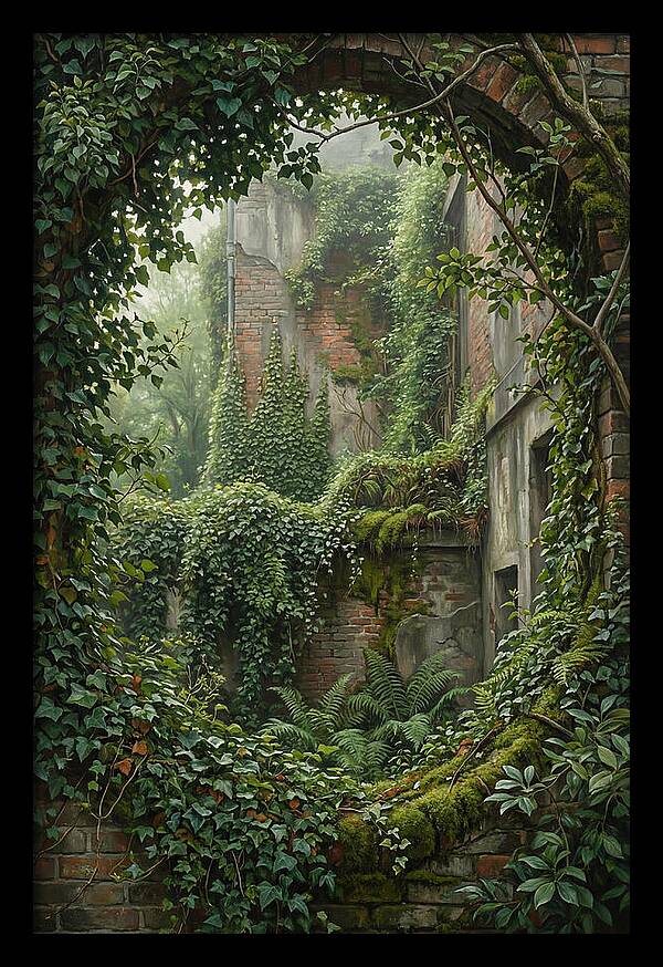 Urban Greenery Embracing Ruins