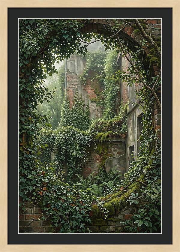Urban Greenery Embracing Ruins