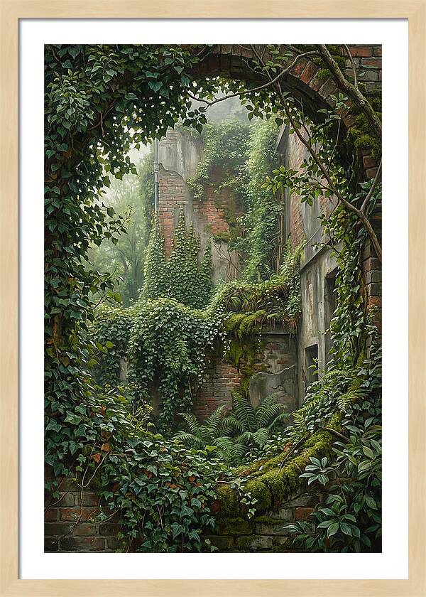 Urban Greenery Embracing Ruins