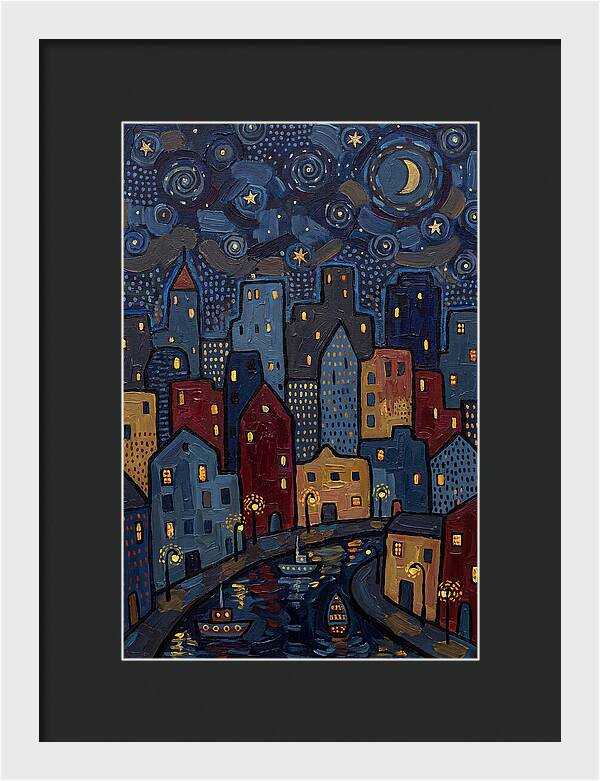 Urban Nightfall Tranquility