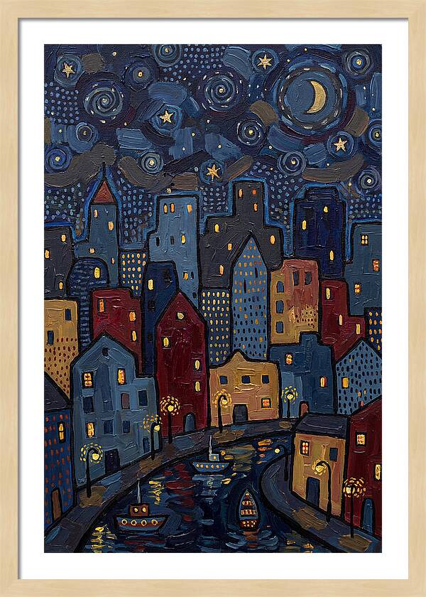 Urban Nightfall Tranquility