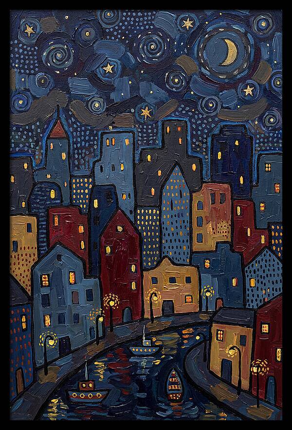 Urban Nightfall Tranquility