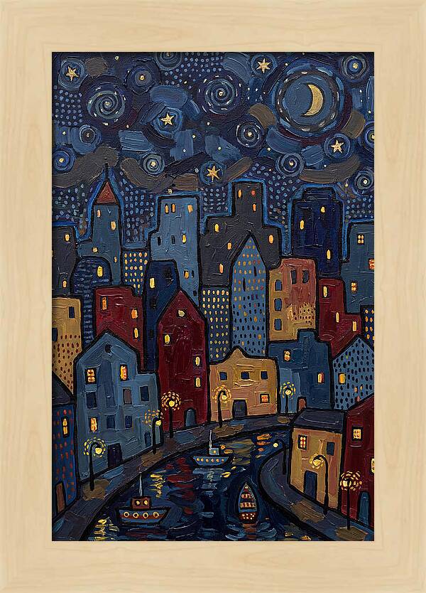 Urban Nightfall Tranquility