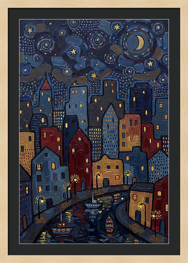 Urban Nightfall Tranquility