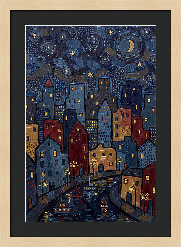 Urban Nightfall Tranquility