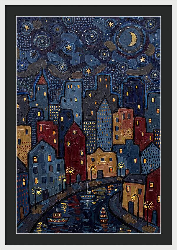 Urban Nightfall Tranquility
