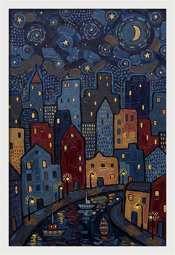 Urban Nightfall Tranquility