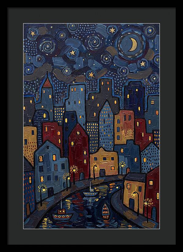 Urban Nightfall Tranquility