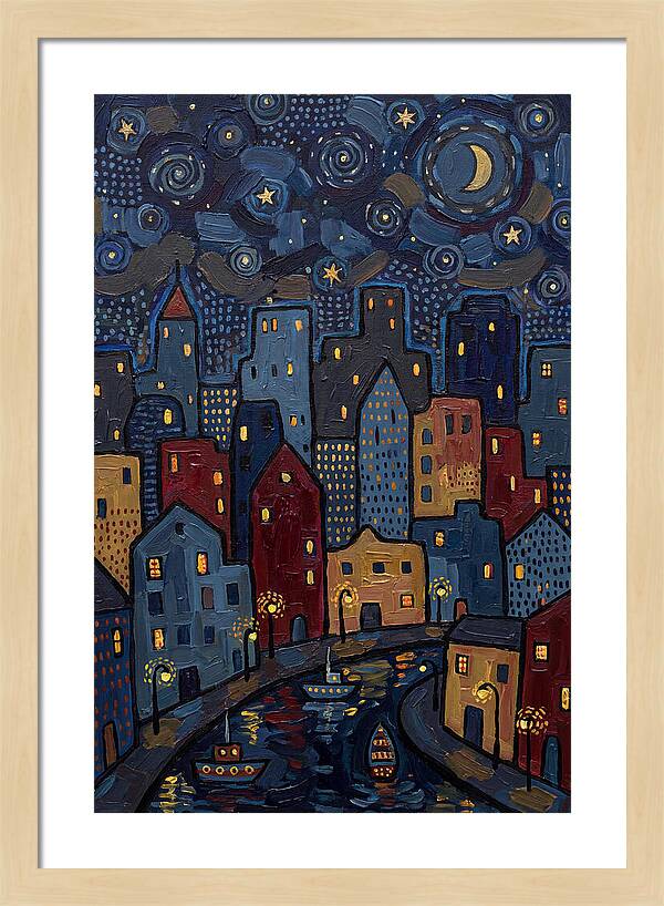 Urban Nightfall Tranquility