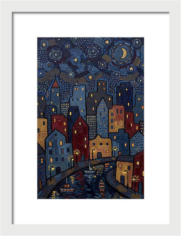 Urban Nightfall Tranquility