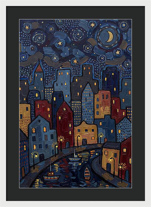 Urban Nightfall Tranquility