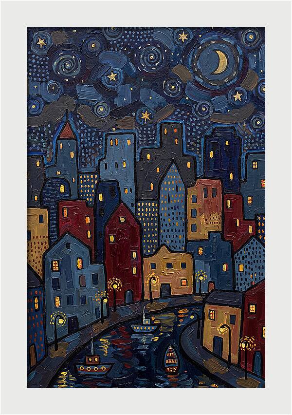 Urban Nightfall Tranquility