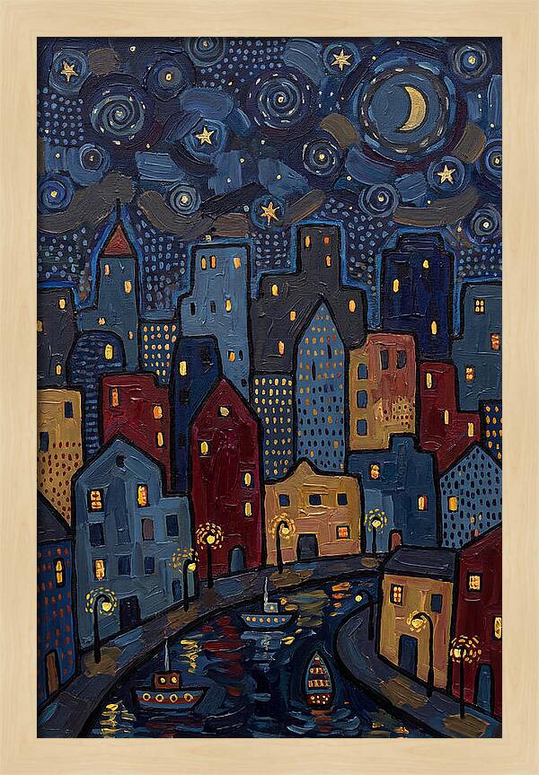 Urban Nightfall Tranquility