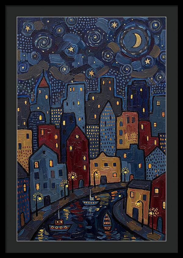 Urban Nightfall Tranquility