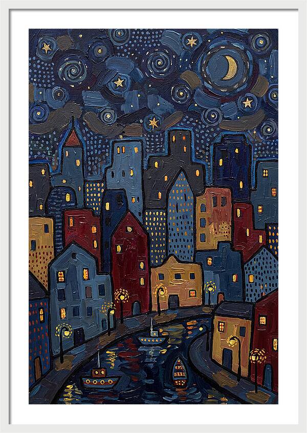 Urban Nightfall Tranquility