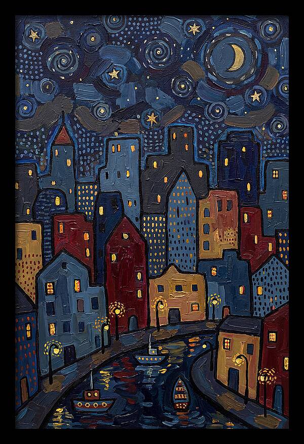 Urban Nightfall Tranquility