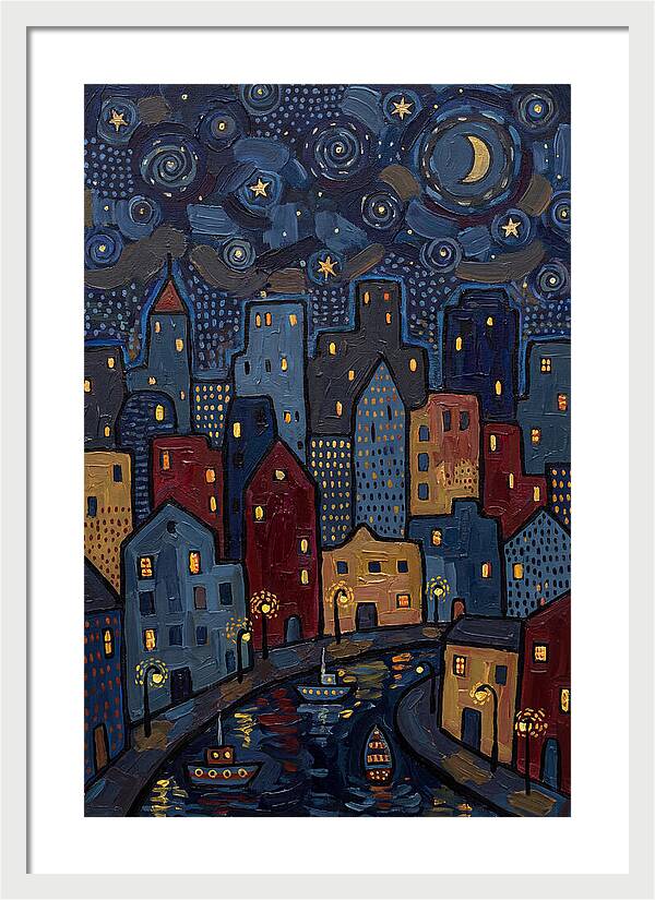 Urban Nightfall Tranquility