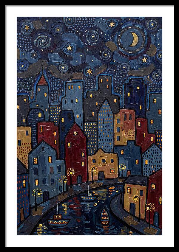 Urban Nightfall Tranquility