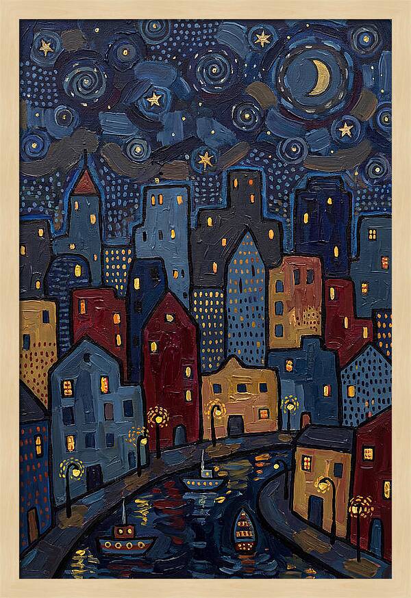 Urban Nightfall Tranquility