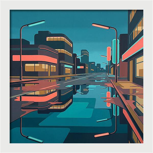 Urban Reflections After Rain