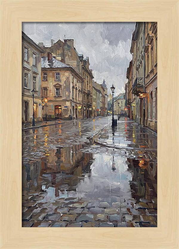 Urban Reflections In Rain
