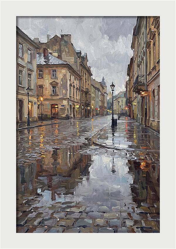 Urban Reflections In Rain